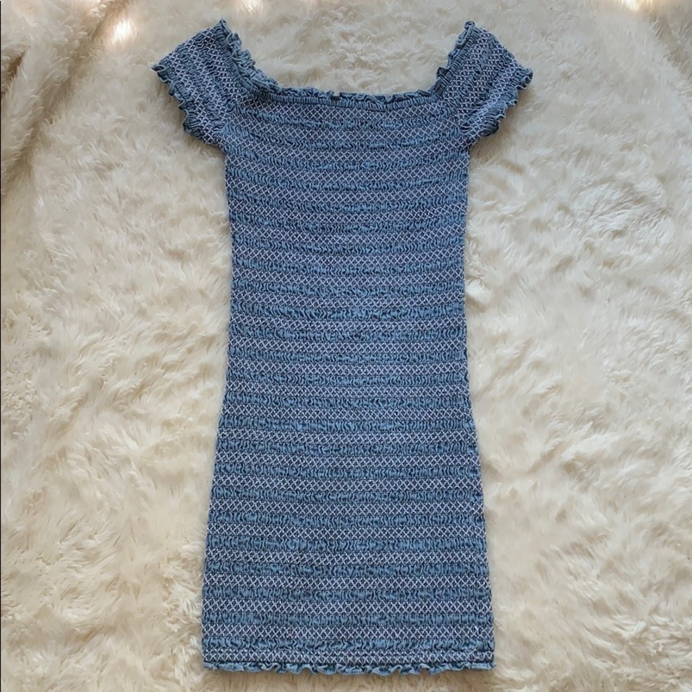 Denim Off the Shoulder Dress